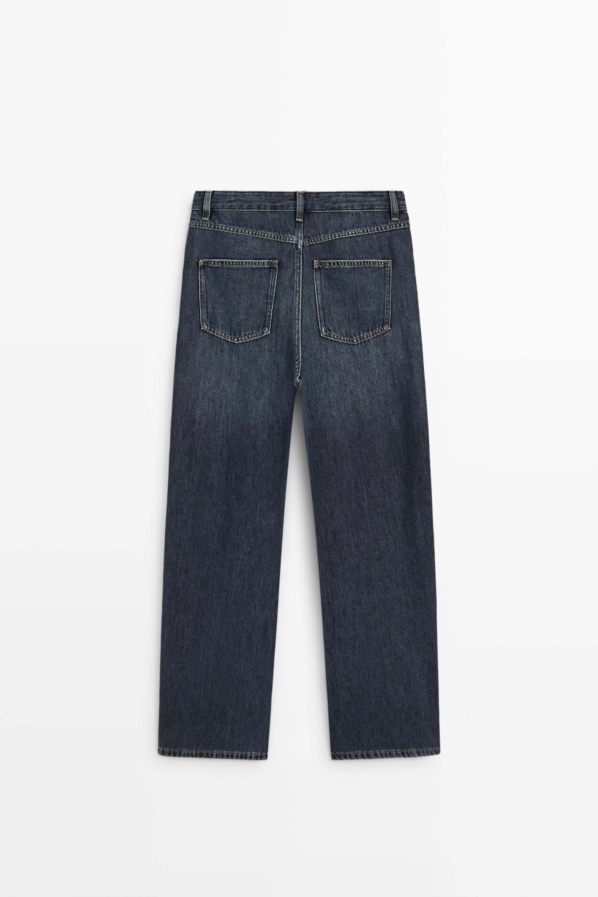 Jean barrel fit relaxed à taille haute